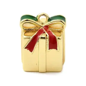 Christmas Brass Enamel Beads
