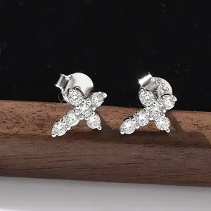 925 Sterling Silver Clear Cubic Zirconia Stud Earrings