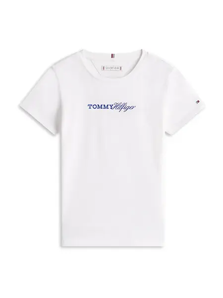 TOMMY HILFIGER Tričko  modrá / biela