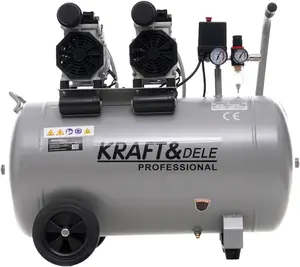 KRAFT&DELE Bezolejový kompresor 100 l, 2 × 1500 W KD1398