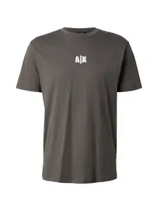 ARMANI EXCHANGE Tričko  svetlohnedá / biela