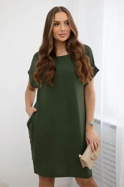 Kesi Włoski Šaty s kapsami khaki