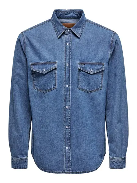 Only & Sons Košeľa 'Bane'  modrá denim