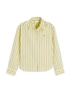 TOMMY HILFIGER Blúzka  žltá / čierna / biela