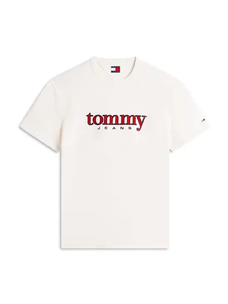 Tommy Jeans Tričko  červená / čierna / biela