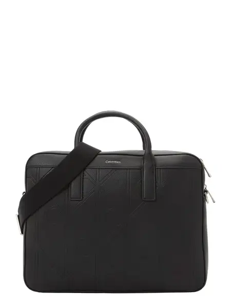 Calvin Klein Aktovka 'EMBOSS COMMUTER'  čierna