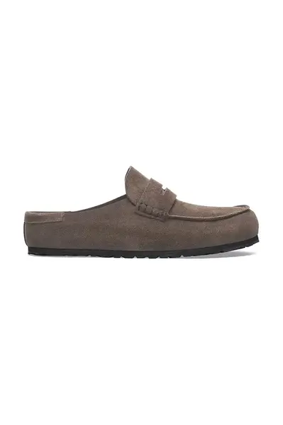 Semišové šľapky Birkenstock Naples Wrapped LEVE