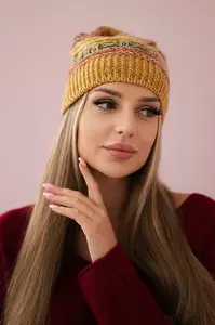 Kesi Čepice s fleecem Patrycja K254 hořčice+khaki