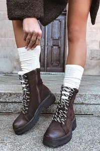 Dámské trapper boty z eko kůže Bellora