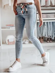 Dámské skinny džíny s vysokým pasem