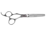Efilační nůžky pro leváky Olivia Garden SilkCut Thinner EUR 6,35" - stříbrné (T635L) + dárek zdarma