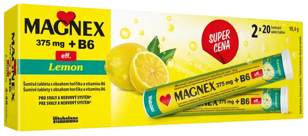 MAGNEX EFFERVESCENT 375MG+B6