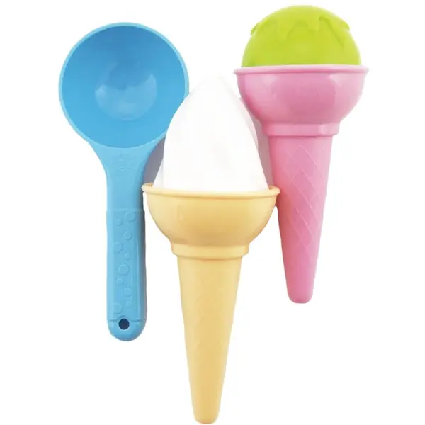 Formičky Bábovky na piesok plast zmrzlina 3ks v sieťke