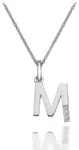 Hot Diamonds Náhrdelník Hot Diamonds Micro M Clasic DP413 (retiazka, prívesok)