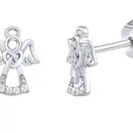 Silvego Jemné strieborné náušnice s čírymi zirkónmi MW2233E