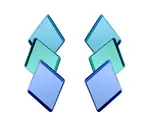 Preciosa Modré oceľové náušnice Fragmentum 7449 67