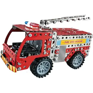 Alltoys Kovová stavebnica hasičské auto 292 dielikov