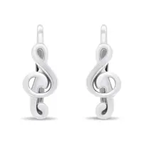 Brilio Silver Strieborné náušnice v tvare husľových kľúčov EA394W
