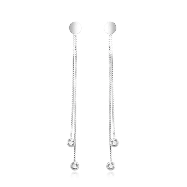 Beneto Moderné strieborné retiazkové náušnice AGUP1864