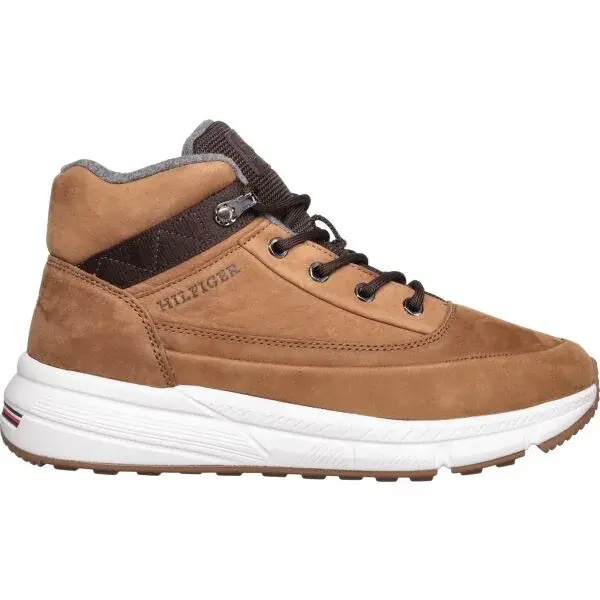 Tommy Hilfiger WARM NUBUCK HYBRID B Pánska zimná obuv, hnedá, veľkosť