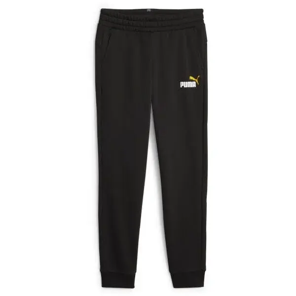 Puma ESS + 2 COL LOGO PANTS FL B Chlapčenské tepláky, čierna, veľkosť
