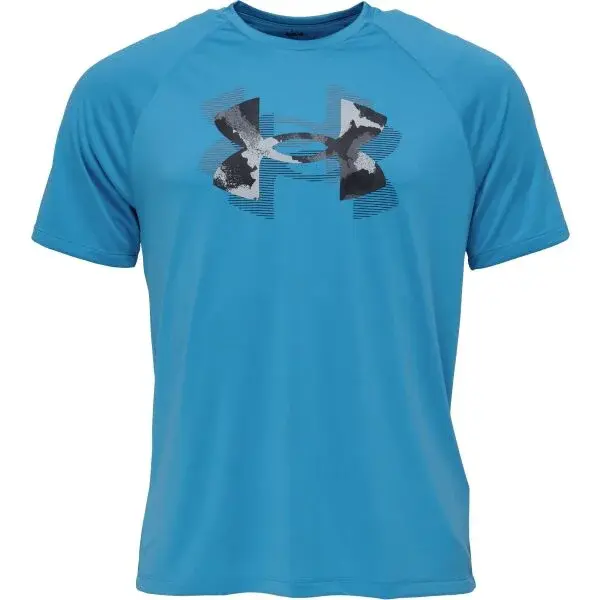 Under Armour TECH PRINT FILL Pánske tričko, modrá, veľkosť