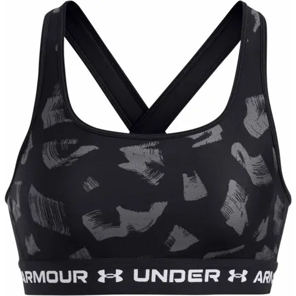 Under Armour CROSSBACK MID PRINT Dámska podprsenka, čierna, veľkosť