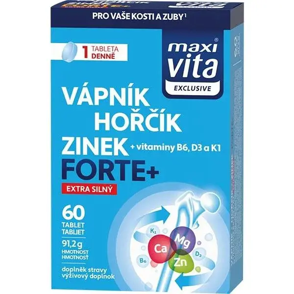 VITAR MAXI VITA EXCLUSIVE VÁPNIK + HORČÍK + ZINOK FORTE+ Výživový doplnok, , veľkosť