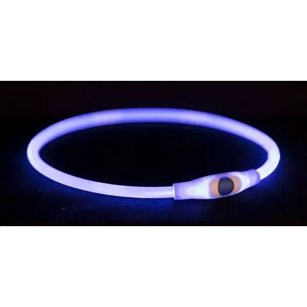 TRIXIE FLASH LIGHT RING USB S-M Svietiaci obojok, modrá, veľkosť S-M