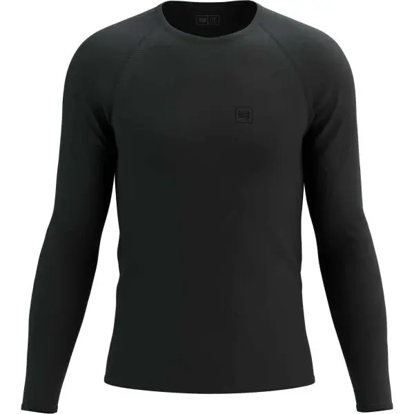 Compressport TRAINING TSHIRT LS Pánske tréningové tričko s dlhým rukávom, čierna, veľkosť