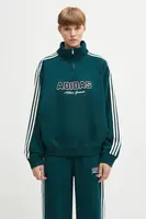 Bavlněná mikina adidas Originals Quarter Zip
