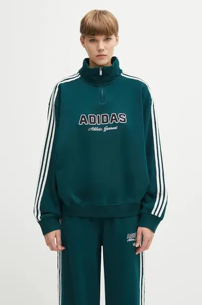 Bavlněná mikina adidas Originals Quarter Zip