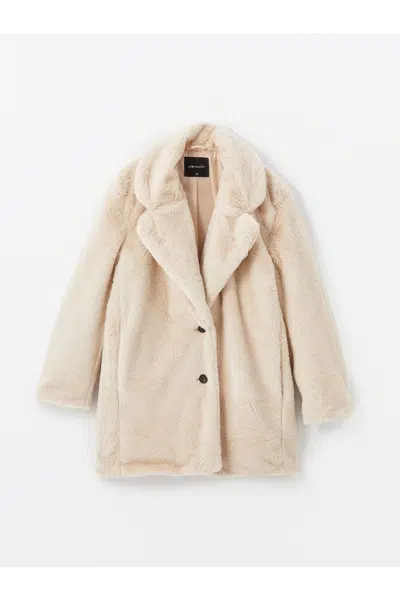 LC Waikiki Jacket Collar Women's Plush Coat