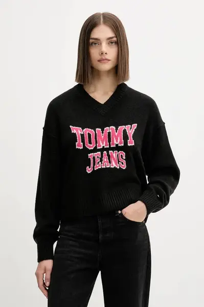 Svetr z vlněné směsi Tommy Jeans