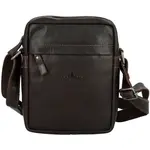Pánská kožená crossbody taška tmavě hnědá - Greenwood Olwen