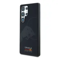 Zadní kryt Red Bull Leather Meshed Debossed Logo MagSafe pro Samsung Galaxy S25 Ultra, navy
