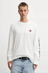 Bavlněné tričko s dlouhým rukávem Tommy Jeans