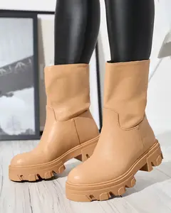 Resti Women's slip-on ankle boots with camel Mekira insulation - Footwear