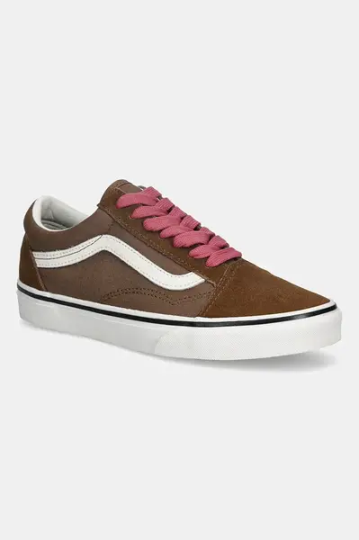 Semišové tenisky Vans Old Skool hnědá barva, VN000D6WRPK1