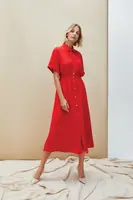 Marisse Women's Dress L-Su-4614 Red