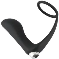 Black Velvet Vibrační anální kolík s kroužkem na penis Cock Ring