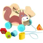 Haba  Ťahacia hračka s vkladacími tvarmi - veverička