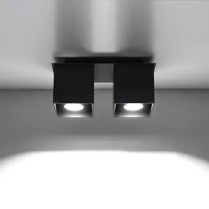 Stropná Lampa Dallas 2 BLACK A-063