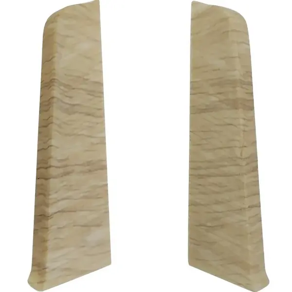 Ukončenie ľavé + pravé k podlahovej lište SG75 – F0 Dub piesok – 1+1 ks