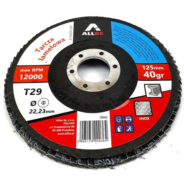 Lamelový brúsny kotúč na kov 125 mm P40