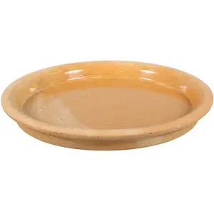 Podmiska pod kvetináč DISKO keramická béžový melír d28cm