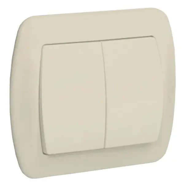 AW5 vypínač dvojitý béžový