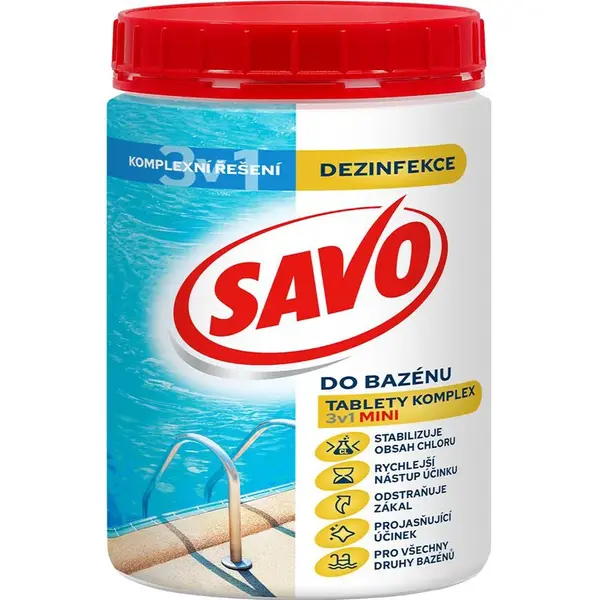 Savo Chlórové tablety MINI KOMPLEX 3v1 0,76 kg