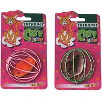 Hračka pre mačky myš v kovovej guli 6 cm mix 585.18