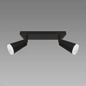 Stropné bodové svietidlo SANA GU10 2L BLACK 04144 LS2